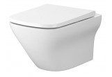 Wall-hung wc Cersanit Larga Square, 52x36cm, CleanOn white