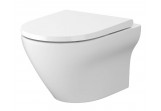 Set B331 Wall-hung WC Cersanit Larga Oval with seat Slim Wrap, 52x36cm, CleanOn, white