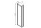 Cabinet tall boczna Oristo Montebianco, 40cm, jedne door, white mat