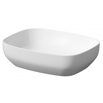 Countertop washbasin Cersanit Larga, 50x38,5cm, without overflow, white mat