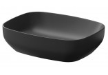 Countertop washbasin Cersanit Larga, 50x38,5cm, without overflow, antracyt mat