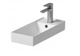 Vanity washbasin Cersanit Larga, 61x46cm, z overflow, battery hole, white