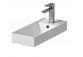 Vanity washbasin Cersanit Larga, 61x46cm, z overflow, battery hole, white