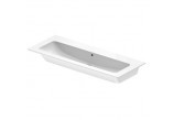 Vanity washbasin Duravit ME by Starck, 123x49, z overflow, without tap hole, white