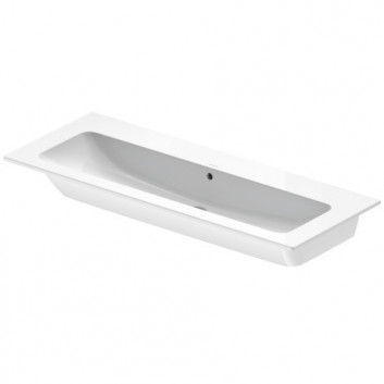 Vanity washbasin Duravit ME by Starck, 123x49, z overflow, without tap hole, white