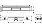 Complete set do montażu standardowego Hansgrohe uBox universal, 60 cm, for drainline do wyłożenia płytkami
