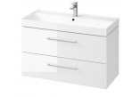 Cabinet vanity Cersanit Larga, 100cm, 2 szuflady, white