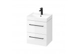 Cabinet vanity Cersanit Larga, 50cm, 2 szuflady, white