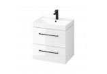 Cabinet vanity Cersanit Larga, 60cm, 2 szuflady, white