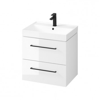 Cabinet vanity Cersanit Larga, 50cm, 2 szuflady, white