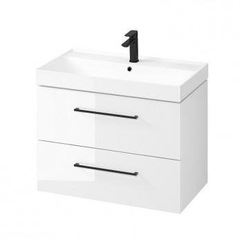 Cabinet vanity Cersanit Larga, 60cm, 2 szuflady, white