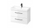 Cabinet vanity Cersanit Larga, 60cm, 2 szuflady, white