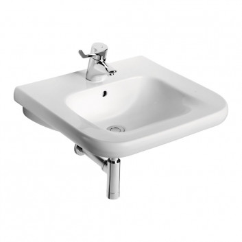 Wall-hung washbasin dla niepełnosprawnych Ideal Standard Contour 21, 55x54,5cm, z overflow, battery hole, white
