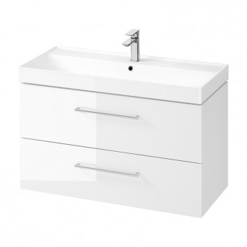 Cabinet vanity Cersanit Larga, 80cm, 2 szuflady, white