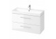 Cabinet vanity Cersanit Larga, 80cm, 2 szuflady, white