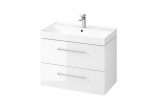 Set B659 cabinet z umywalką Cersanit Larga, 100cm, 2 szuflady, white
