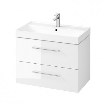 Set B659 cabinet z umywalką Cersanit Larga, 100cm, 2 szuflady, white