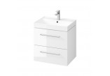 Set B660 cabinet z umywalką Cersanit Larga, 80cm, 2 szuflady, white