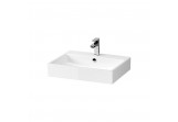 Vanity washbasin Cersanit Virgo, 60x46cm, z overflow, battery hole, white