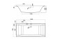 Bathtub rectangular Cersanit Virgo, 180x80cm, acrylic, white