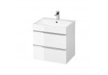Cabinet vanity Cersanit Larga, 60cm, 2 szuflady, white