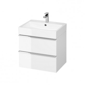 Cabinet vanity Cersanit Larga, 60cm, 2 szuflady, white