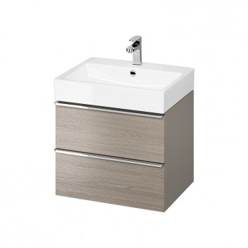 Cabinet vanity Cersanit Larga, 60cm, 2 szuflady, white