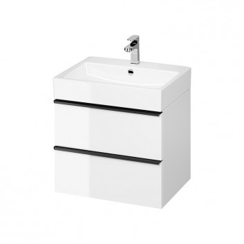 Cabinet vanity Cersanit Larga, 60cm, 2 szuflady, white