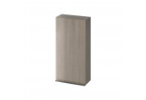 Wall mounted cabinet Cersanit Virgo, 40cm, door uniwersalne, 3 półki, black holder, szary