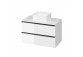 Cabinet vanity with top Cersanit Virgo, 60cm, 2 szuflady, chrome uchwyty, white