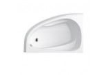 Corner bathtub asymmetric Cersanit Joanna New, 140x90cm, left, acrylic, white