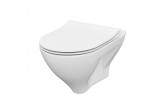 Set B291, Wall-hung WC WC Cersanit Mille, 51x36,5cm, CleanOn, with seat slim wolnoopadającą, white