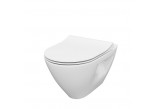 Set B291, Wall-hung WC WC Cersanit Mille, 51x36,5cm, CleanOn, with seat slim wolnoopadającą, white