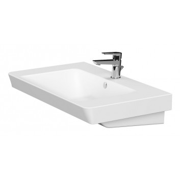 Vanity washbasin Cersanit Mille, 100cm, z overflow, with tap hole, white