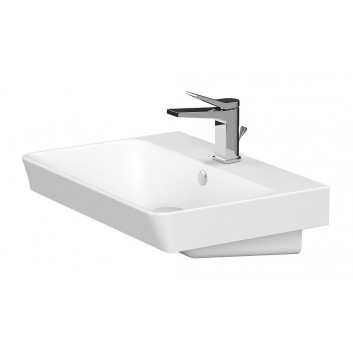 Vanity washbasin Cersanit Mille Slim, 60cm, z overflow, with tap hole, white