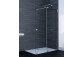 Door shower walk-in Huppe Xtensa pure, sliding, 120-140cm, stabilizator skośny, fixing right, Anti-Plaque, profil black