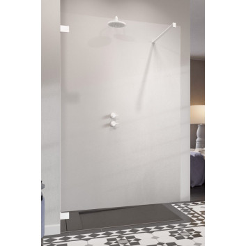 Door sliding walk-in Radaway Furo, right, with wall, 160x200cm, glass transparent, profil chrome