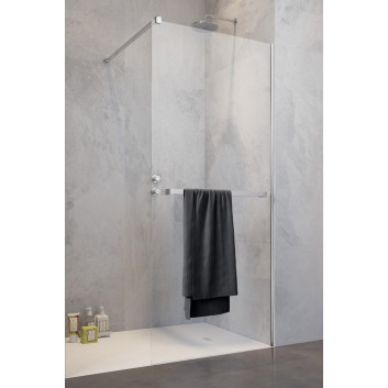 Door shower walk-in Radaway Essenza Pro White, 160x200cm, glass transparent, white profile