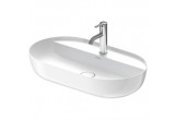 Countertop washbasin Duravit LUV, 70x40cm, without overflow, battery hole, white