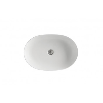 Countertop washbasin Kerasan Nolita, 60x40cm, without overflow, white