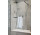 Shower cabin walk-in Radaway Modo New Black II with hanger, 155x200cm, glass transparent, profil black