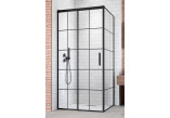 Door cabins prysznicowej Radaway Idea Black KDJ Factory, left, 100cm, sliding, glass transparent, profil black