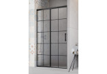 Door shower for recess installation Radaway Idea Black DWJ Factory, left, 160cm, sliding, glass transparent, profil black