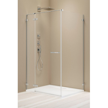 Front cabins prysznicowej walk-in Radaway Modo New Black IV, 120x200cm, glass transparent, profil black