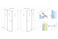 Front cabins prysznicowej walk-in Radaway Modo New Black IV, 120x200cm, glass transparent, profil black