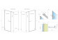 Front cabins prysznicowej Radaway Arta KDJ II, lewy, 140x200cm, glass transparent, profil Chrome+
