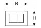 Flush button uruchamiający Geberit Delta50, spłukiwanie dwudzielne, material sztuczne, matt chromee