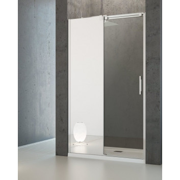 Door shower for recess installation Radaway Espera DWJ 140, left, sliding, glass transparent, 1400x2000mm, profil chrome