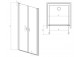 Door shower for recess installation Radaway Nes 8 Black DWB 90, right, folding, glass transparent, 900x2000mm, black profil