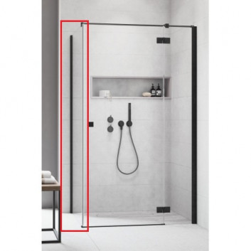 Side panel Radaway Essenza New Black KDJ S1 75 71.7-73.2-200cm, profil black, glass transparent- sanitbuy.pl